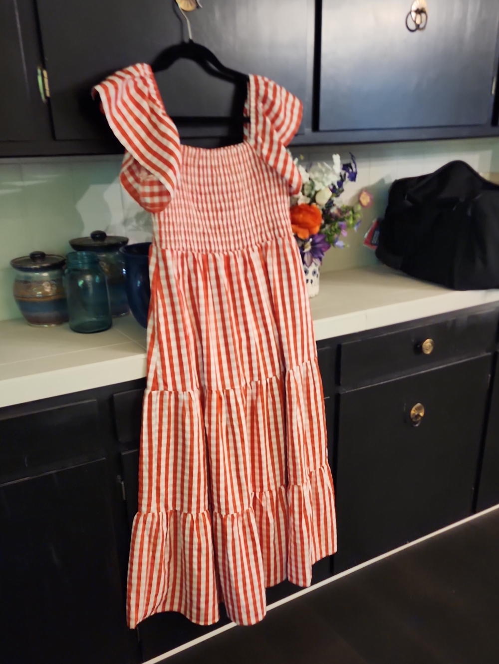 Buddy Love Red and White Gingham Maxi Dress